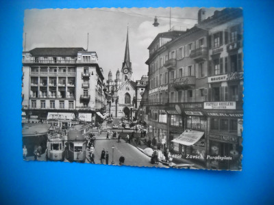 HOPCT 97103 ZURICH I 1956-TRAMVAI DE EPOCA- ELVETIA -CIRCULATA foto