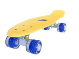 Penny board Mad Cruiser cu roti iluminate-galben,