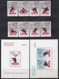 Belize 1979 - Jocurile Olimpice - Moscova, Serie + 2 Colite, Cota 64 Euro, MNH, Nestampilat