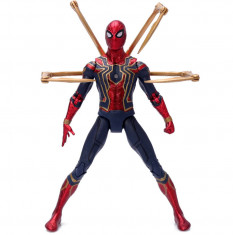 Figurina Spiderman Avengers, Marvel, 17 cm, articulatii mobile, cu suport foto