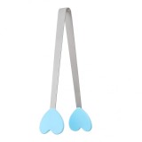 Cleste creativ pentru mancare, flippy, model inimioare din silicon, 14.5x3 cm, rezistent la temperaturi inalte si coroziune, albastru
