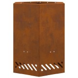 VidaXL Vatră de foc fără fum, hexagonal, 38x38x51 cm, oțel corten