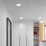 Aplica LED de Tavan Rotunda, 24W, 17cm, 6000K, Metal Alb &ndash; Lumina Rece ModernLight Concept