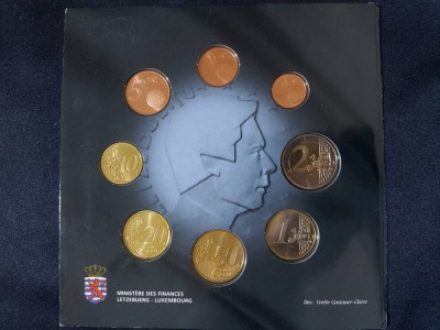 Luxemburg 2003 - Set complet de euro bancar de la 1 cent la 2 euro - 8 monede BU foto
