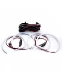 Kit Angel Eyes LED COTTON pentru BMW E46 Coupe/Cabrio Fara Facelift, far Bosch - 4x146mm, Xenon Bright