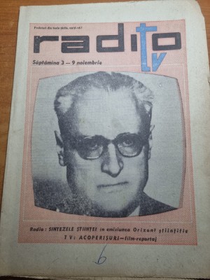 revista radio tv 31 octombrie 1968 cu programul din 3 - 9 noiembrie 1968 foto
