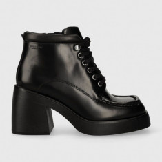 Vagabond Shoemakers cizme de piele BROOKE femei, culoarea negru, cu toc drept, 5644.004.20