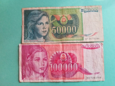 Bancnote Yugoslavia foto
