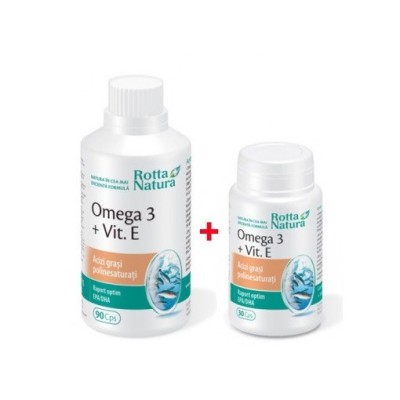 PACHET OMEGA 3+VIT.E *90cps + 30cps ROTTA NATURA foto
