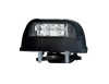 Lampa numar inmatriculare 12/24V; lungime cablu 0,5m; montare surub cu spatiu 45mm; 3xLED; carcasa neagra; cu cabluri; Latime: 112 mm; Inaltime: 49 m