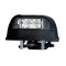 Lampa numar inmatriculare 12/24V; lungime cablu 0,5m; montare surub cu spatiu 45mm; 3xLED; carcasa neagra; cu cabluri; Latime: 112 mm; Inaltime: 49 m