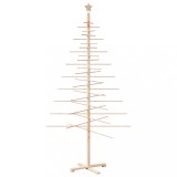 Cumpara ieftin Brad de Craciun din lemn decorativ, 210 cm, lemn de pin masiv