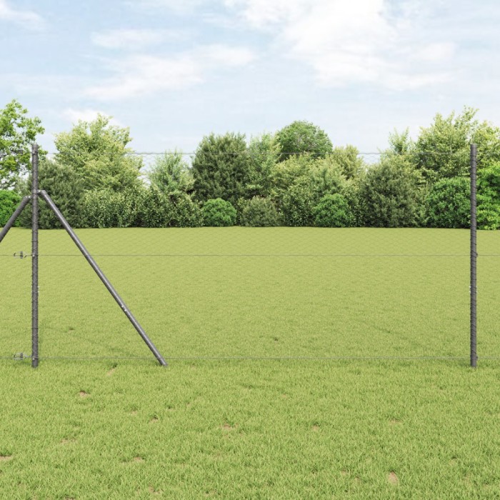 vidaXL Gard hexagonal gri 1.4x10 m Oțel