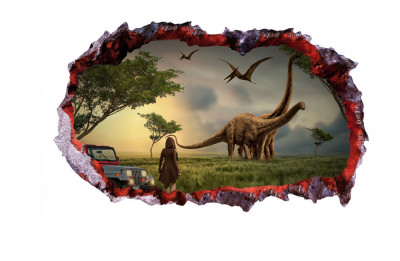 Sticker decorativ cu Dinozauri, 85 cm, 4311ST-1 foto