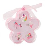 Set 5 inele pentru fetite si cutie depozitare