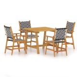 Cumpara ieftin Set mobilier de gradina, 5 piese, lemn masiv de acacia
