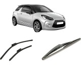 Cumpara ieftin Set 3 stergatoare CITROEN DS3 (SA_) din 2009-2015, pentru parbriz si luneta fata si spate auto, Bosch Twin-Aerotwin, din cauciuc siliconat rezistent,