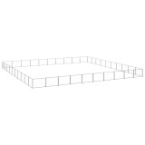 VidaXL Padoc pentru c&acirc;ini, argintiu, 100 m&sup2;, oțel