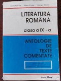 Literatura romana clasa a 9-a Antologie de texte comentate