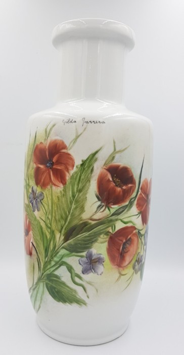 Superba vaza vintage de colectie - din portelan foarte fin Bavaria - semnata