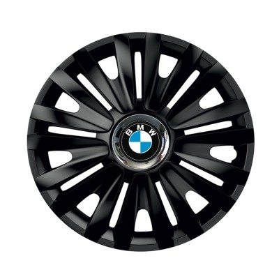 Set 4 capace roti Negre Cu Inel Cromat Royal R15 Compatibil Cu BMW foto