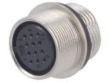 Conector Circular Soclu HR25 Mamă 12 PIN Aurit