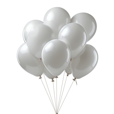 Set 10 baloane latex, Gri, 30cm, Ropet foto