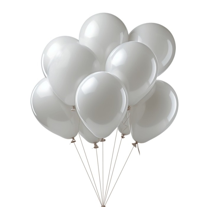 Set 10 baloane latex, Gri, 30cm, Ropet