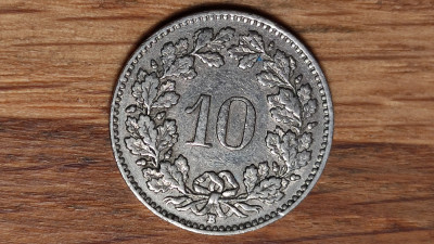 Elvetia - moneda de colectie - 10 rappen 1947 B - Libertas - impecabila ! foto