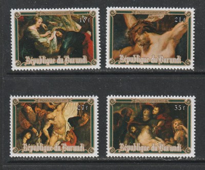 Burundi 1977 - Sfintele Pasti - 40 de ani de la Nasterea lui Rubens 4v MNH foto