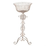 Suport ghiveci flori metal bej vintage &Oslash; 39x85 cm