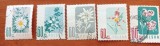 POLONIA-1970-80-''SERII TEMATICE COMPLETE5VAL.stampilate=FLORI -Vezi-Scan