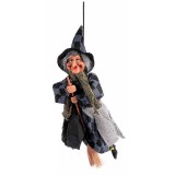 Cumpara ieftin Figurina Halloween Vrajitoare Befana polirasina textil multicolor III cm 13x9x30 H
