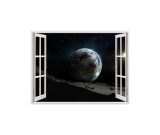 Cumpara ieftin Autocolant decorativ, Fereastra, Planete, Multicolor, 83 cm, 65ST, Oem