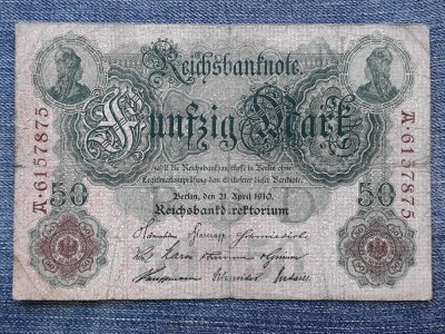 50 Mark 1910 Germania / seria 6157875 foto