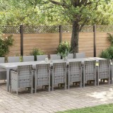 Set mese grădină 15 pcs Gri deschis Set 14 persoane