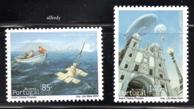 PORTUGALIA Azore 2000, Transport, Dirijabil, serie neuzată, MNH foto