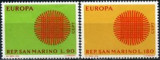 San Marino 1970 - Europa-cept 2v.neuzat,perfecta stare,serie completa(z), Nestampilat