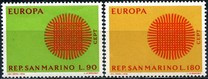 San Marino 1970 - Europa-cept 2v.neuzat,perfecta stare,serie completa(z) foto