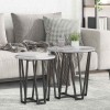 VidaXL Set măsuțe laterale 2 pcs Gri sonoma și Negru 50 x 50 x 50.5 cm 869723