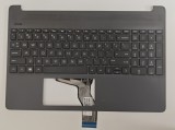 Carcasa superioara cu tastatura palmrest Laptop, HP, 15-EF, 15Z-EF, FA0P5002010, iluminata, gri, layout US