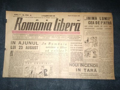 ZIAR ROMANIA LIBERA 23 AUGUST 1946 foto