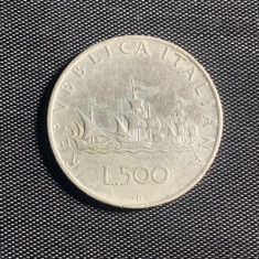 Moneda argint Italia 500 lire 1960