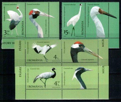 Romania 2018, LP 2177 x, Pasari, Cocori, seria cu vinieta dreapta, MNH! foto
