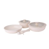 Set vase de gatit Zilan ZLN0965 din 8 piese, 5 straturi de material, compatibil cuptor