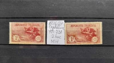 1926- Franta-Orphelins-YT=231-2 val.-MH-YT=+125 E foto