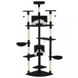 Cumpara ieftin Ansamblu pisici, stalpi din funie de sisal 203 cm Negru si alb