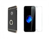 Cumpara ieftin Pachet husa Apple iPhone 7 Plus,MyStyle Elegance Luxury 3in1 Ring Black, folie de sticla gratis