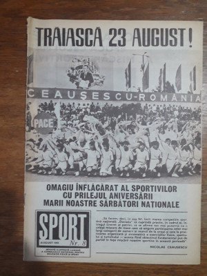Revista Sport nr. 8 / 1985 / CSP foto