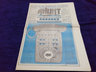 ZIARUL ANUNT NR 1 23 MARTIE 1990 foto